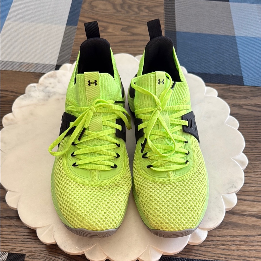 Under Armour Project Rock Neon Green Athletic Shoes